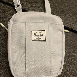 Herschel Cruz Crossbody Purse - Ice Blue Grey Canvas Bag